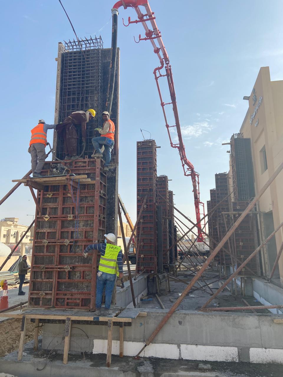 اعمال الهيكل الخرسانى حى النزهة الرياض